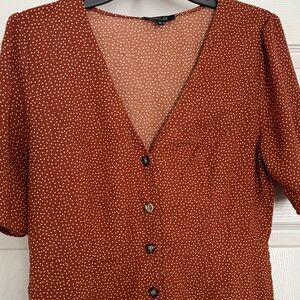 Roolee Rust Polka Dot Jumpsuit